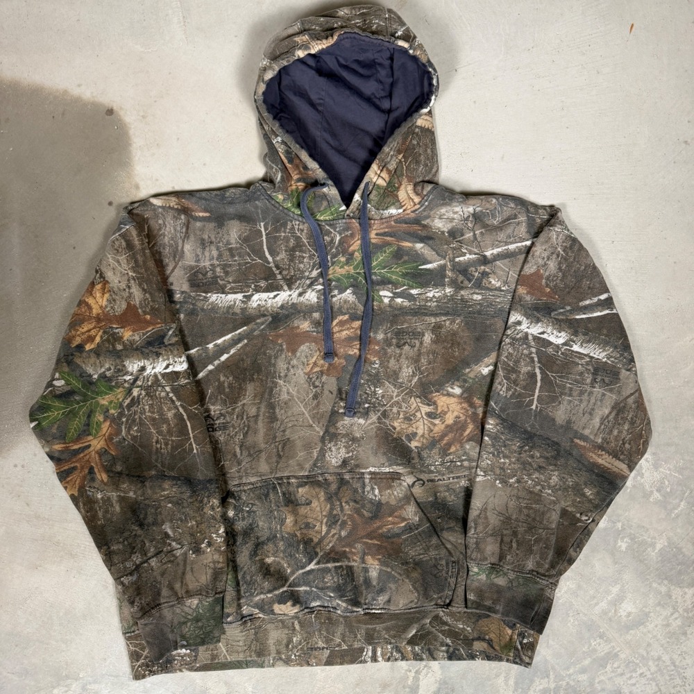 Gamehide Realtree Edge Camo Hoodie Mens Large Brown Green Hunting‎ Pullover L